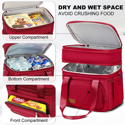 MAPLELILY insulated lunch bag features leak-proof lining for mess-free transport