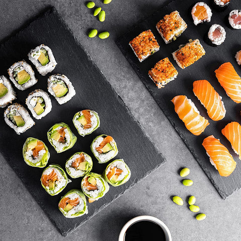 MAPRIAL mini slate board on table complements casual dinner parties.