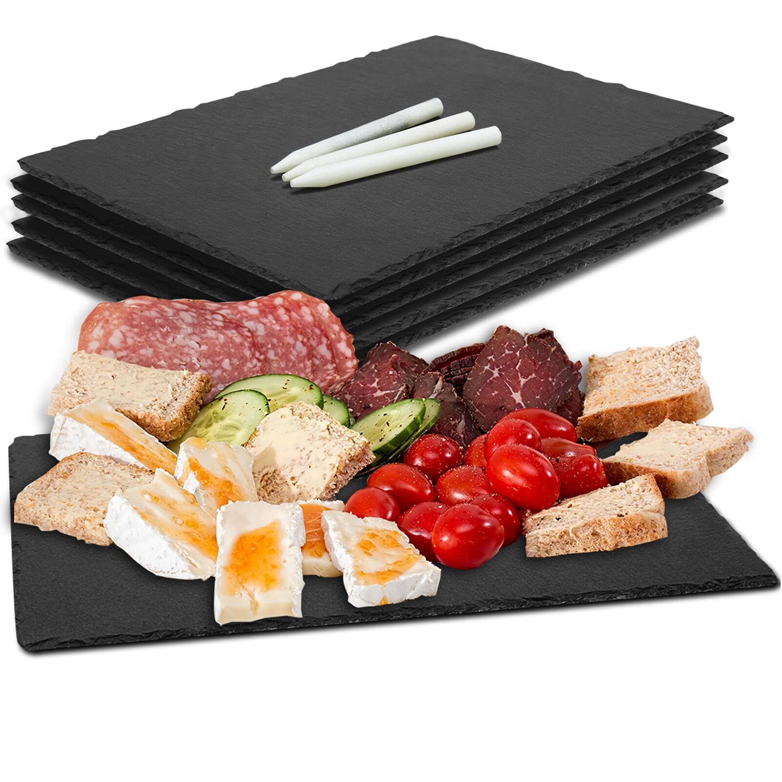 MAPRIAL slate cheese boards 6-pack ready for stylish entertaining and gifting.