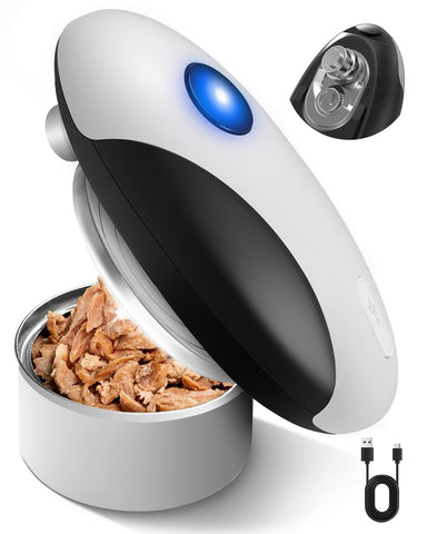 Maraiss electric can opener one-touch operation for quick, hands-free opening.