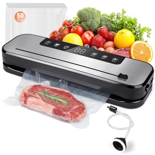 Maraiss vacuum sealer showing 75kPa suction for airtight preservation.
