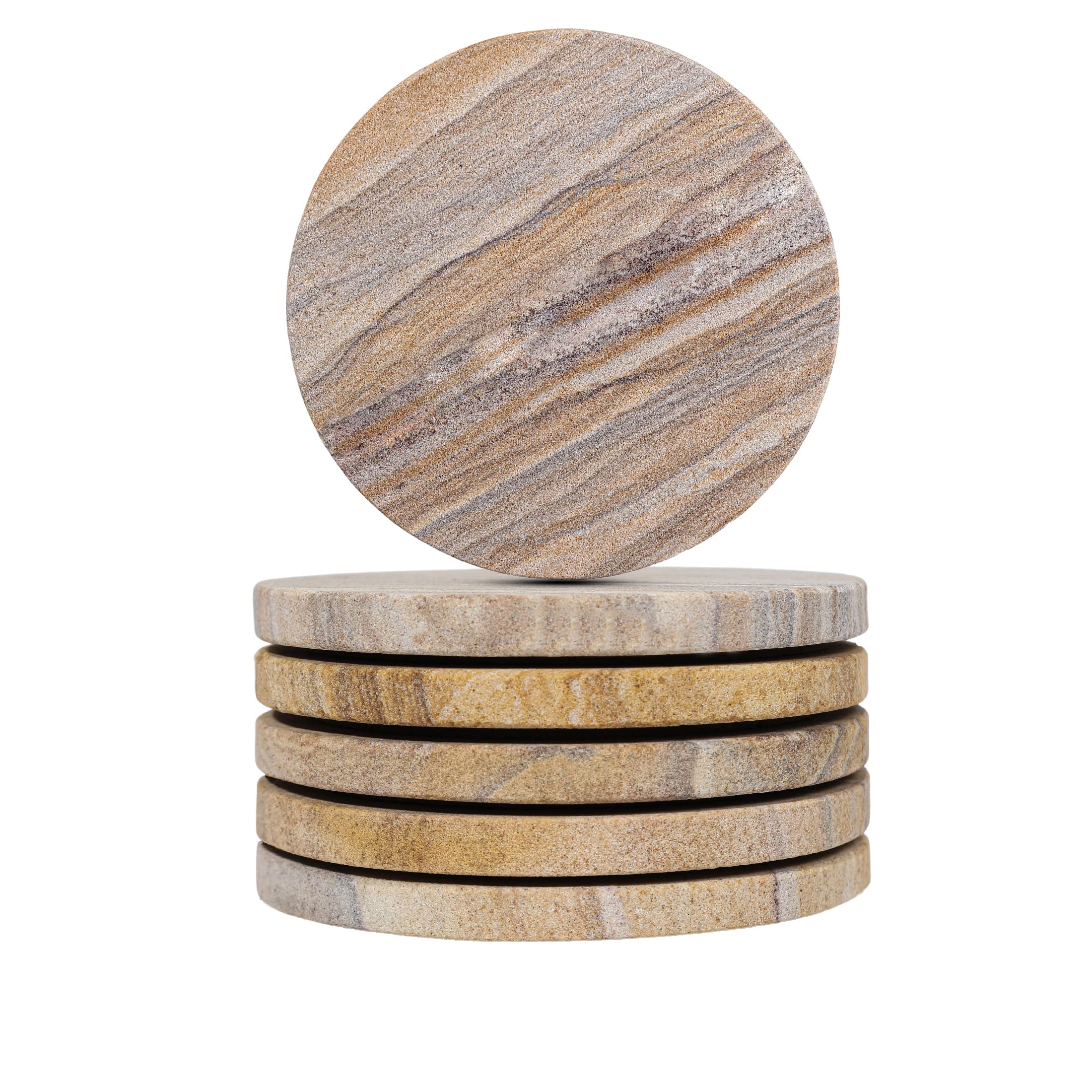 Marbco rainbow sandstone coaster is ideal for gifts and gatherings
