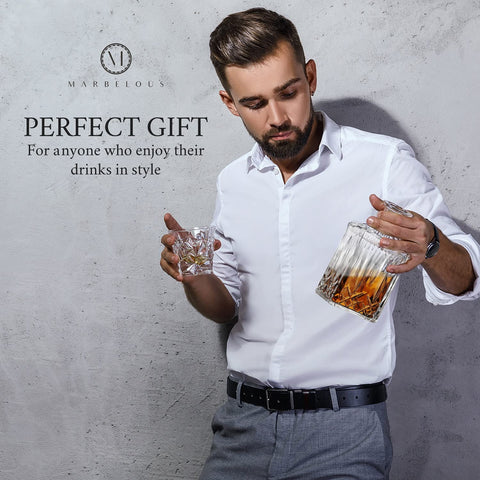 Marbelous decanters ideal for gifting or everyday bar display.