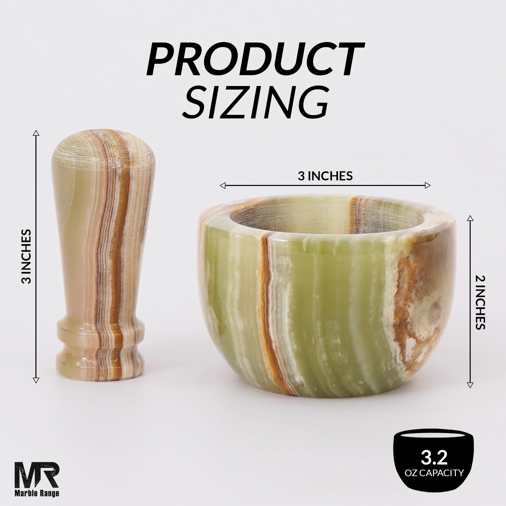 MARBLE RANGE artisan stone grinder set ready for spice grinding and herb prep