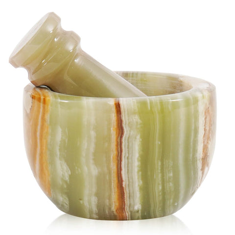 MARBLE RANGE green onyx mortar and pestle 3 inch for compact herb grinding