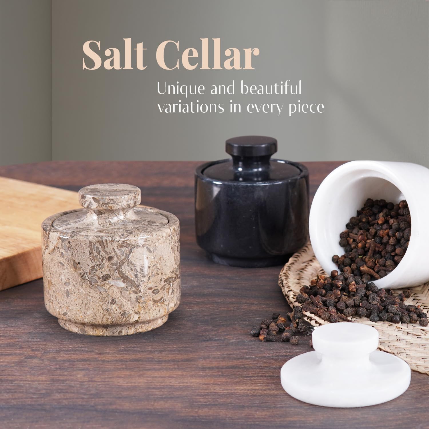 MARBLOUS KRAFTS oceanic marble bowl adds style while storing small spices.