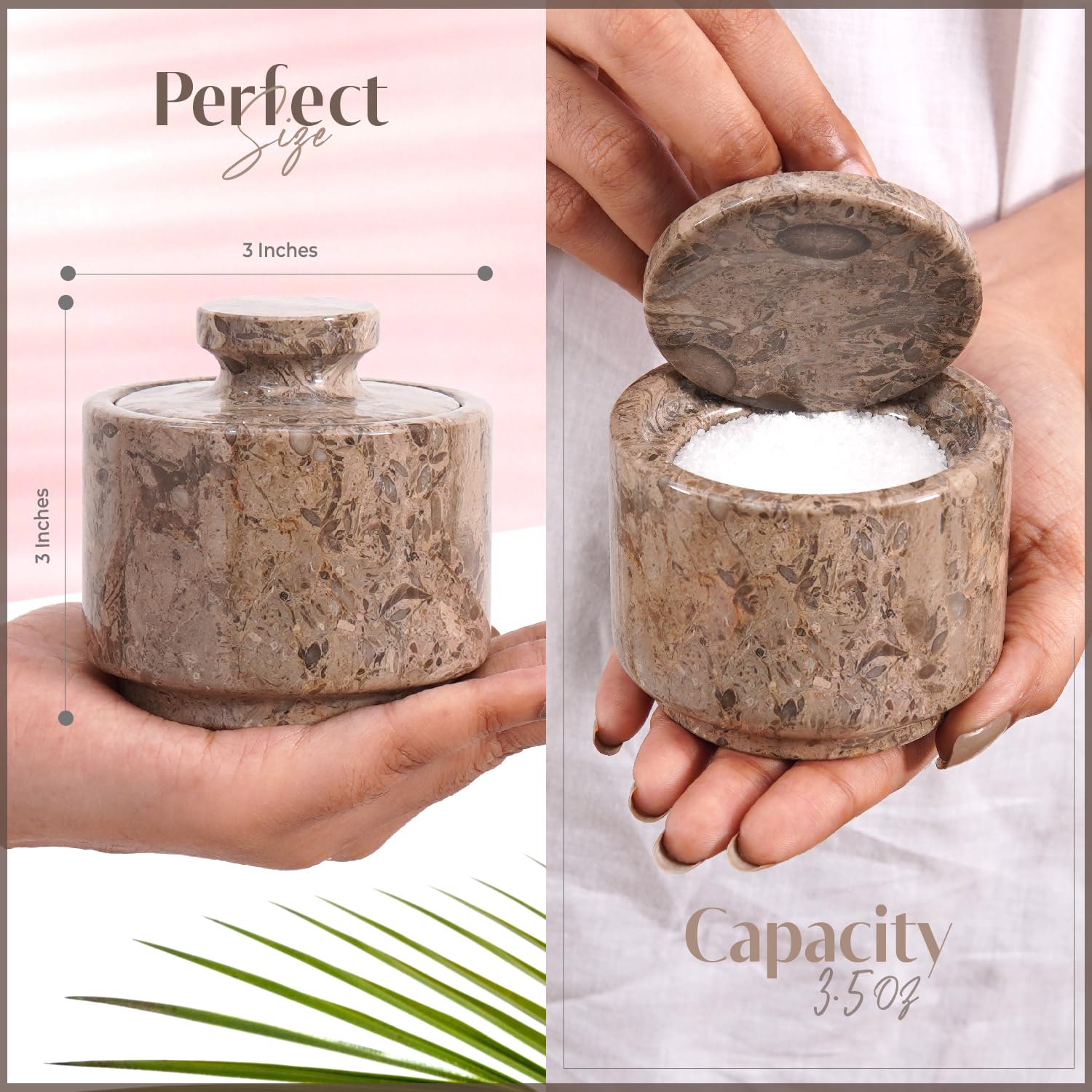 MARBLOUS KRAFTS multi-use marble container stores small items neatly.