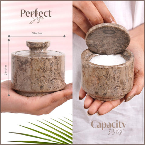 MARBLOUS KRAFTS multi-use marble container stores small items neatly.