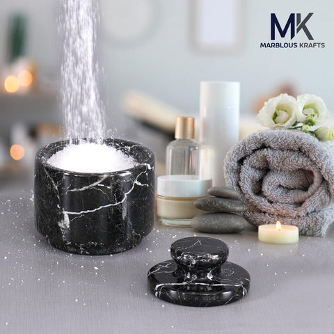 MARBLOUS KRAFTS zebra marble spice jar pairing enhances spice organization.