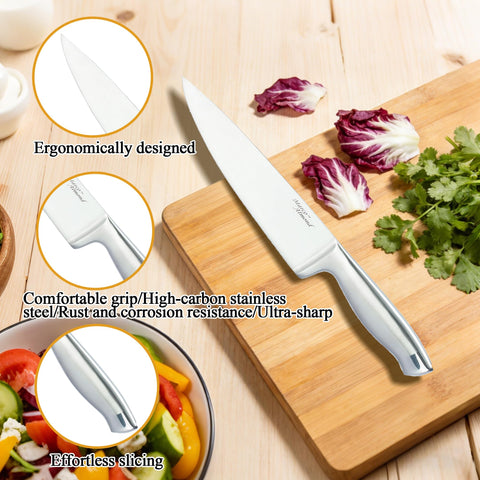 Marco Almond 8-inch bread knife handles crusty loaves with clean, long-lasting serration