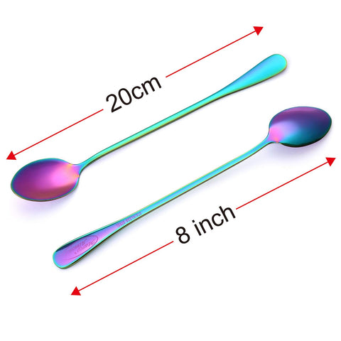 Marco Almond ice cream spoon with long handle reaches bottom for desserts.