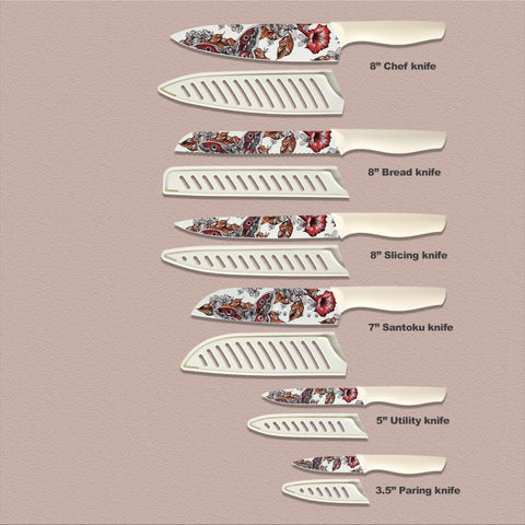 Marco Almond 8in serrated bread knife for crusty loaves and even slices.