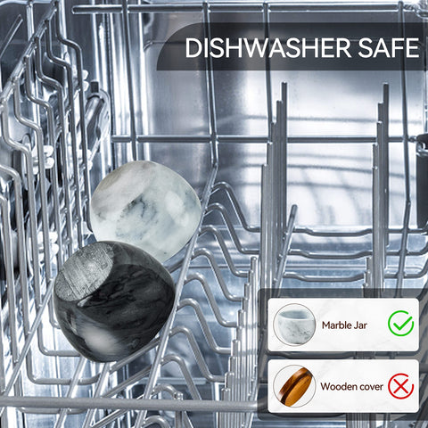 MarcZero dishwasher-safe marble surface simplifies cleaning after cooking.