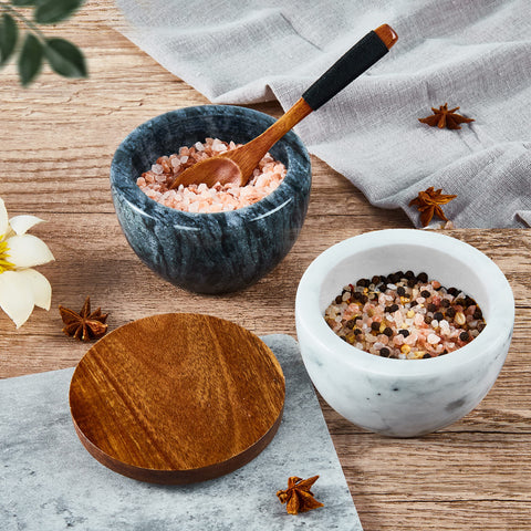 MarcZero elegant-design salt box adds sophistication to tables and counters.