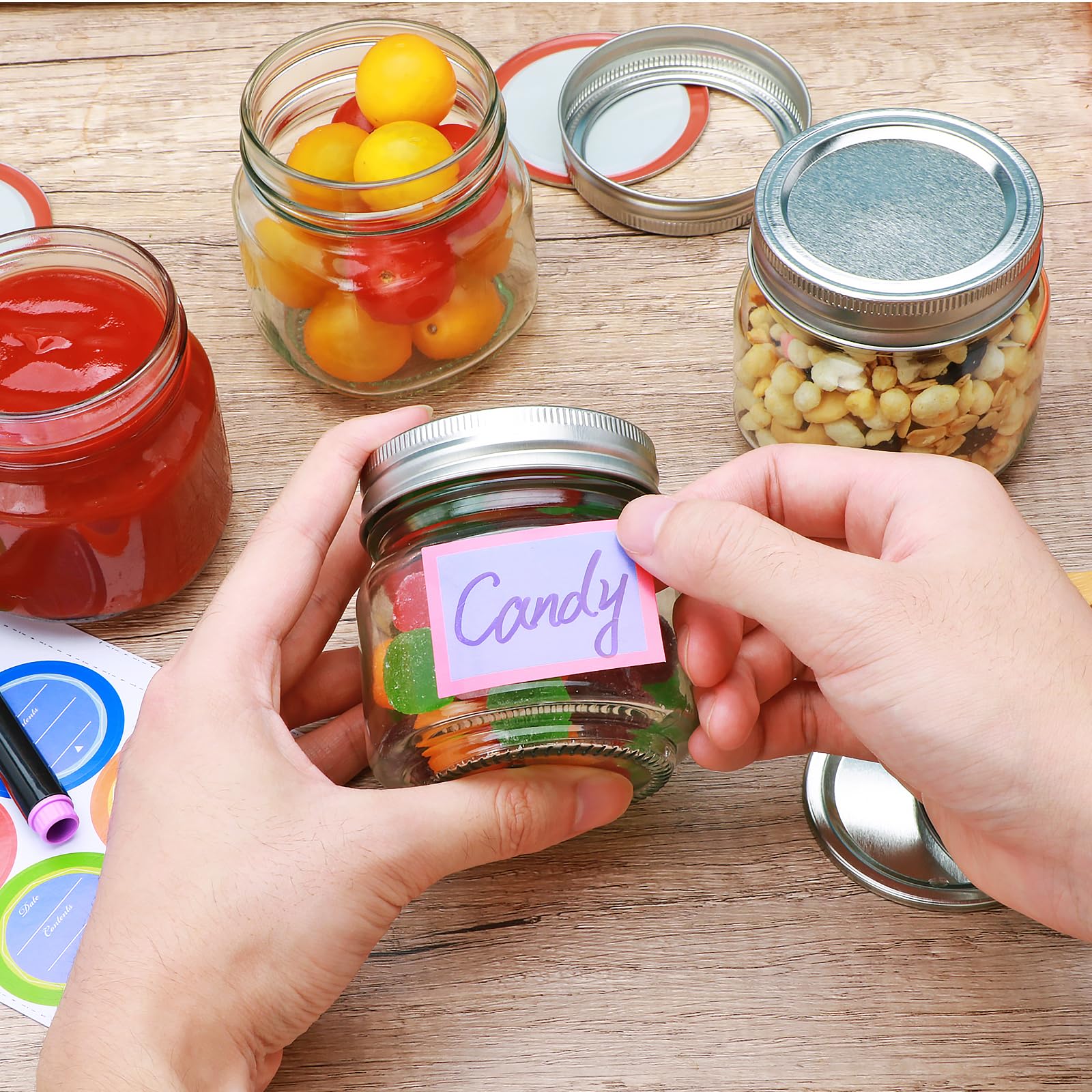 Maredash dishwasher-safe glass jars for easy cleaning and reuse.