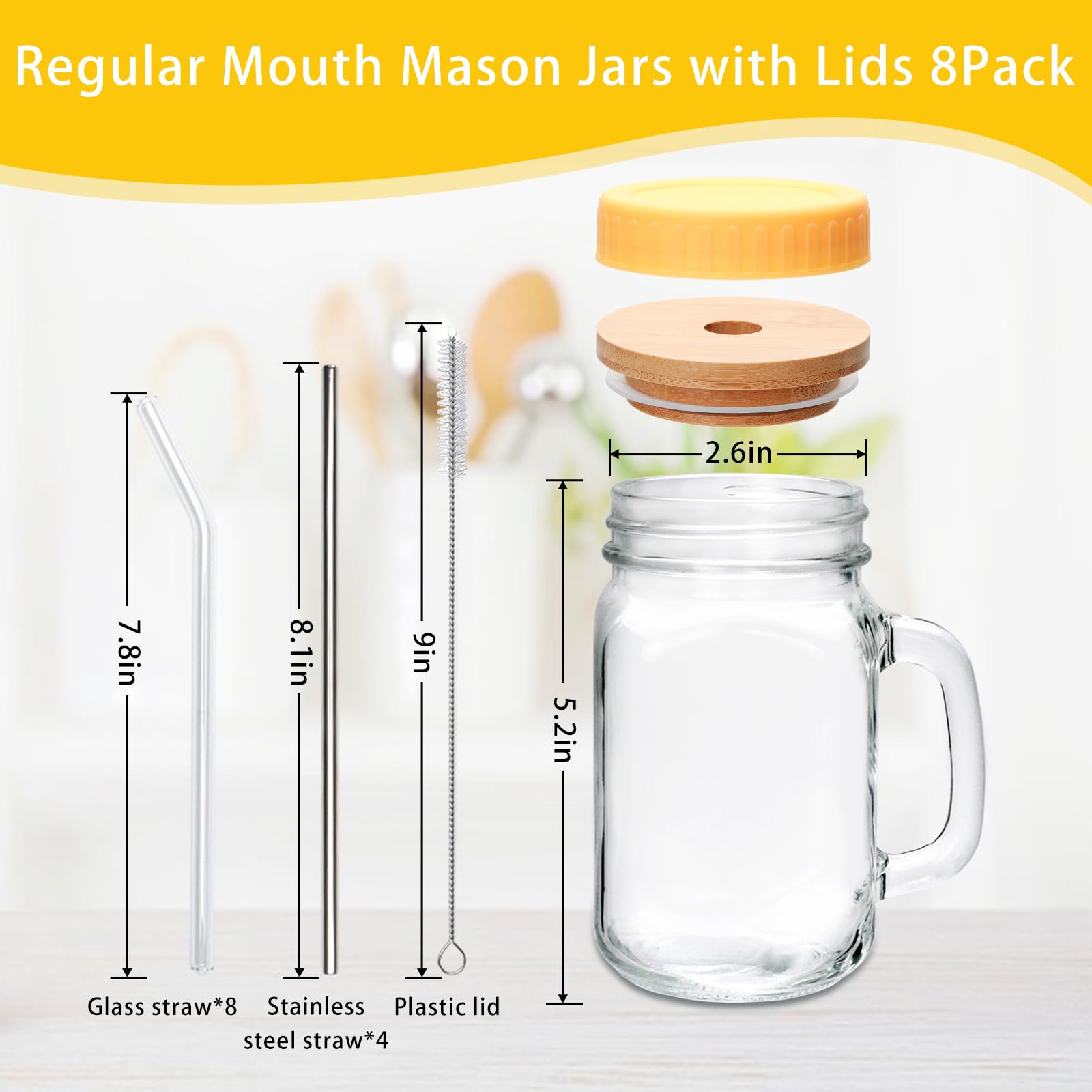 Maredash mason jar with wooden lid adds rustic style