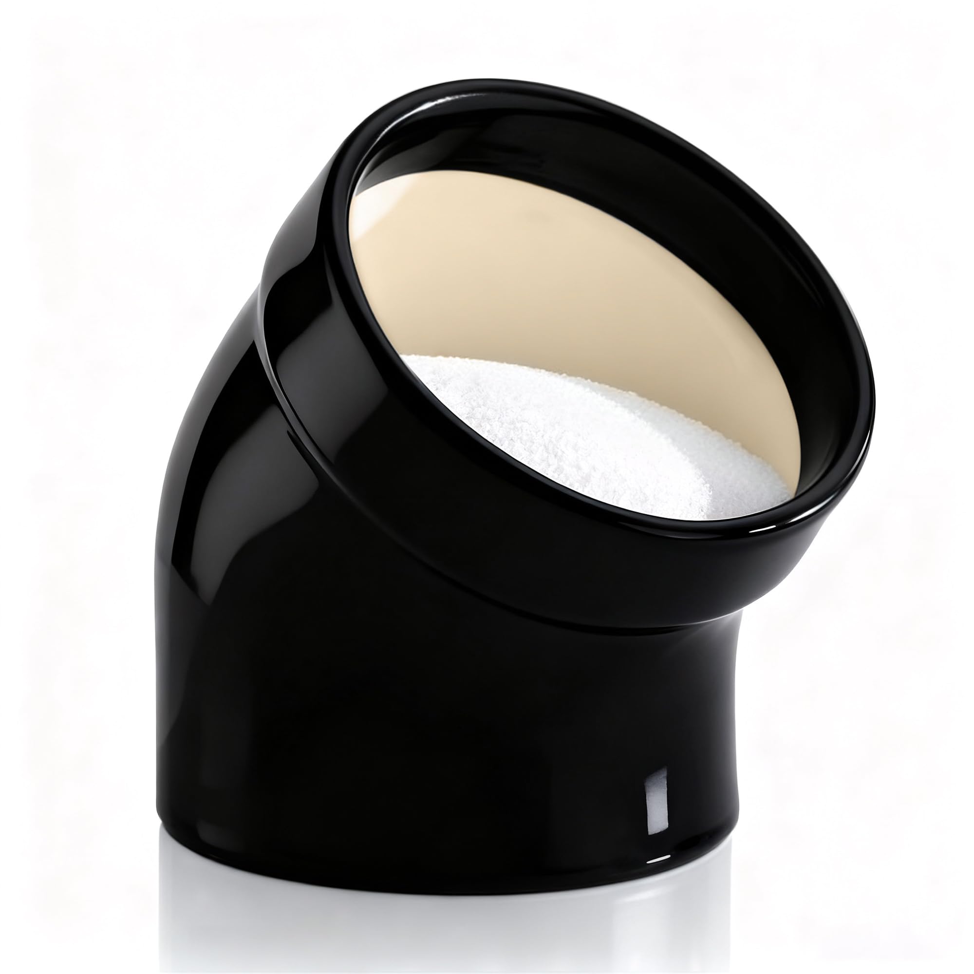 MARKETTY Salt Pig with wide opening for quick seasoning access on the counter.