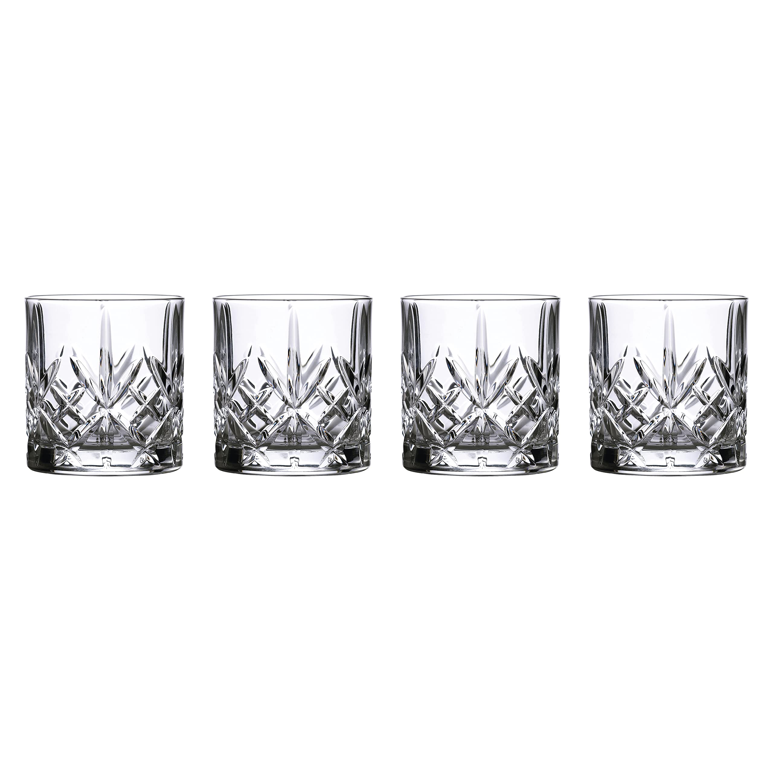 Marquis by Waterford Maxwell tumbler set of four, elegant clear crystal, ideal for daily water or beverages.