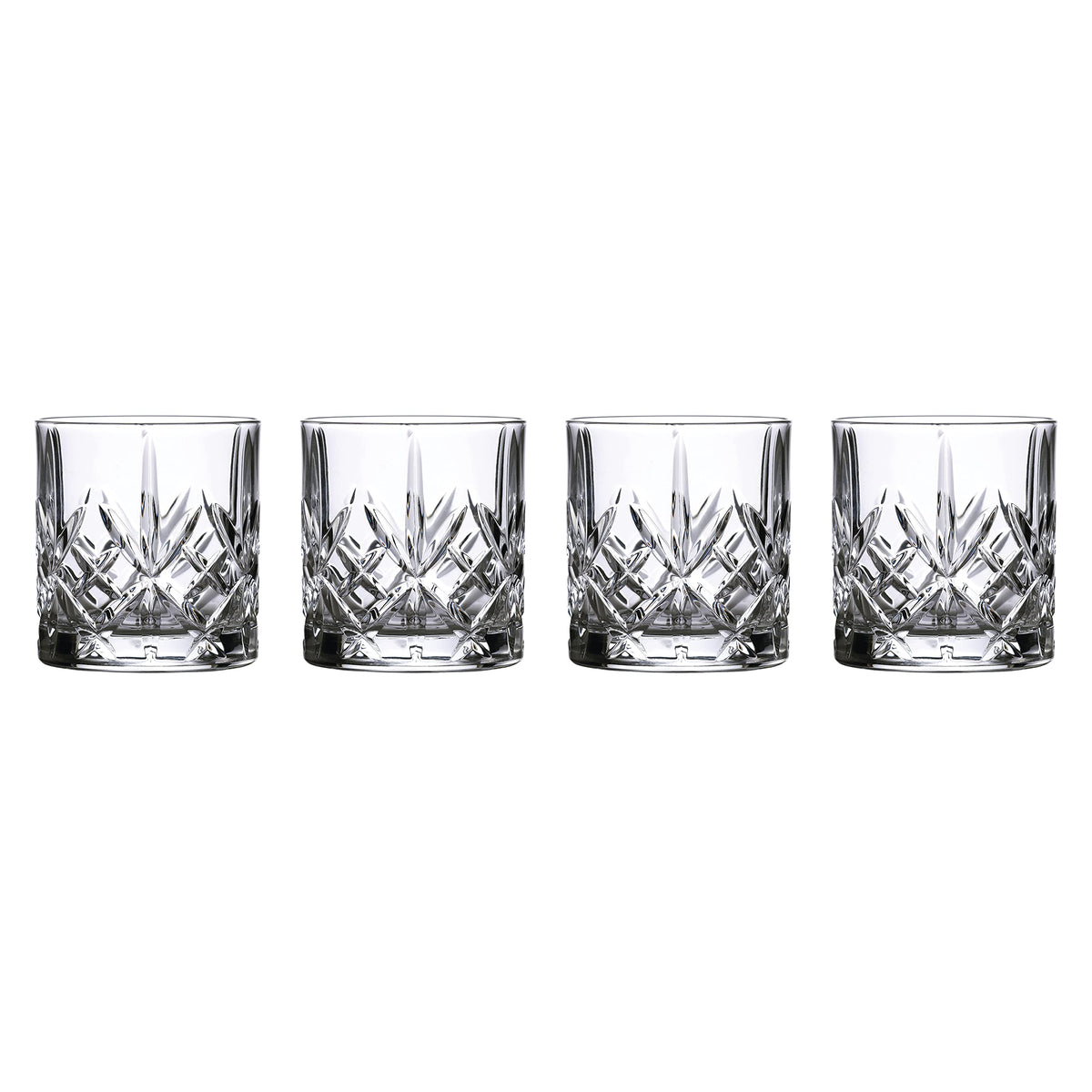 Marquis by Waterford Maxwell tumbler set of four, elegant clear crystal, ideal for daily water or beverages.