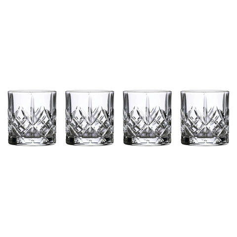 Marquis by Waterford Maxwell tumbler set of four, elegant clear crystal, ideal for daily water or beverages.