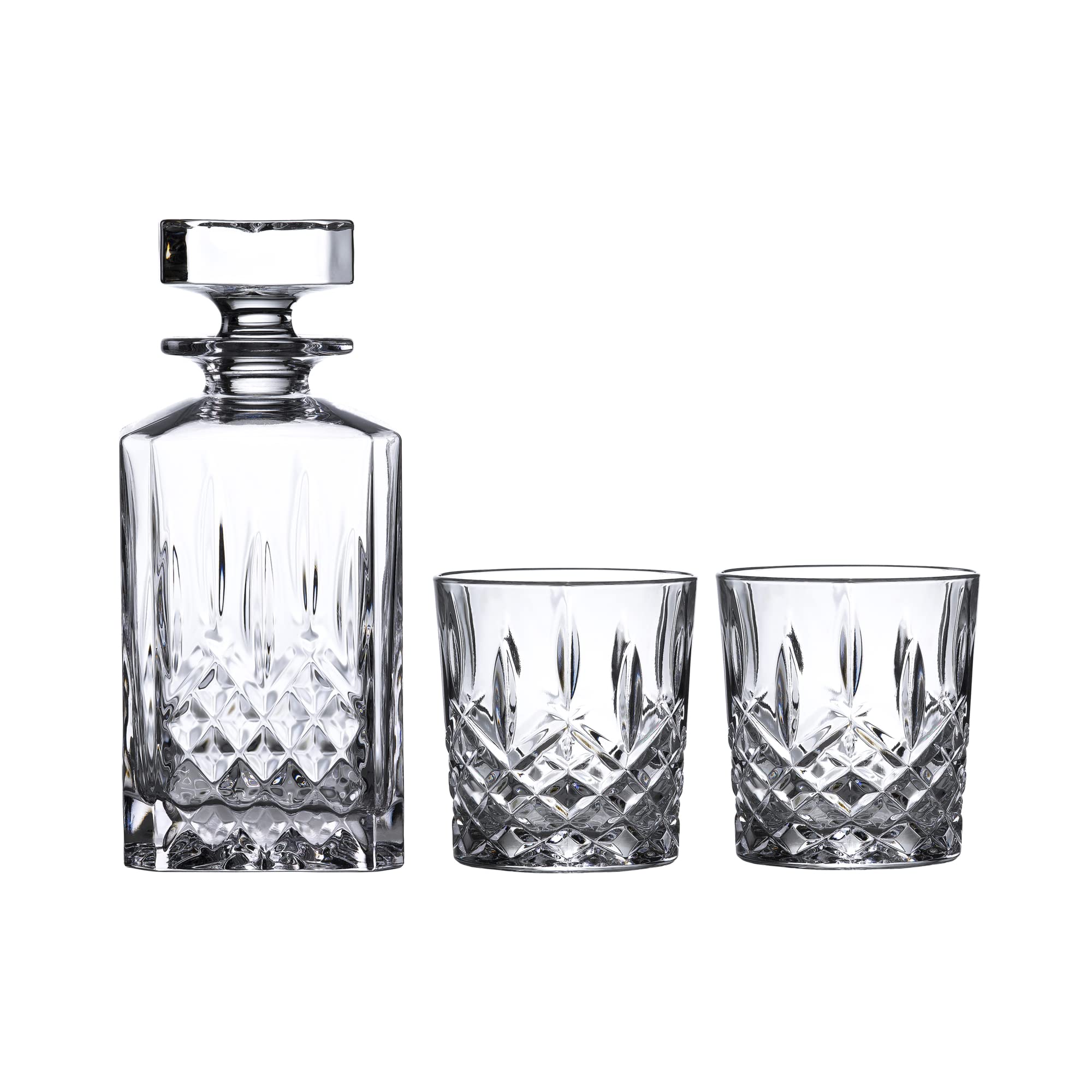 Marquis by Waterford Markham Square decanter pouring for elegant pours.