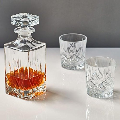 Pour action of Markham Square decanter highlighting smooth flow.
