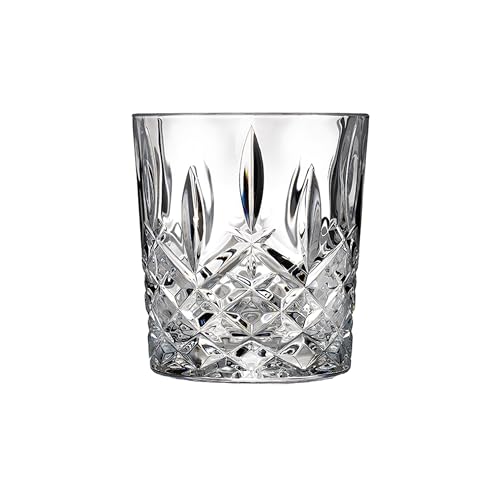 Crystal set displayed on a stylish home bar for entertaining.