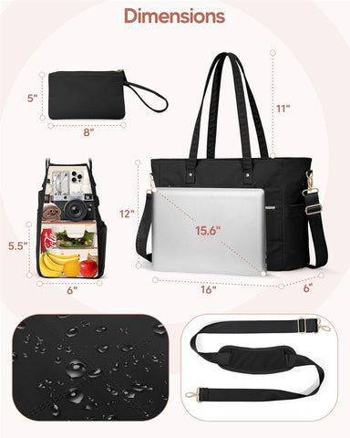 Marscamd lunch tote purse pocket keeps essentials secure and easy to grab.