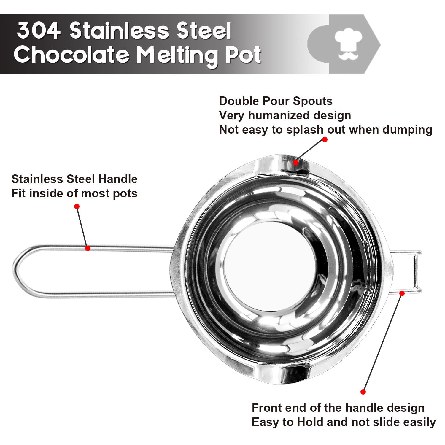 Marsheepy 1.5qt stainless steel pot on stove for versatile heating