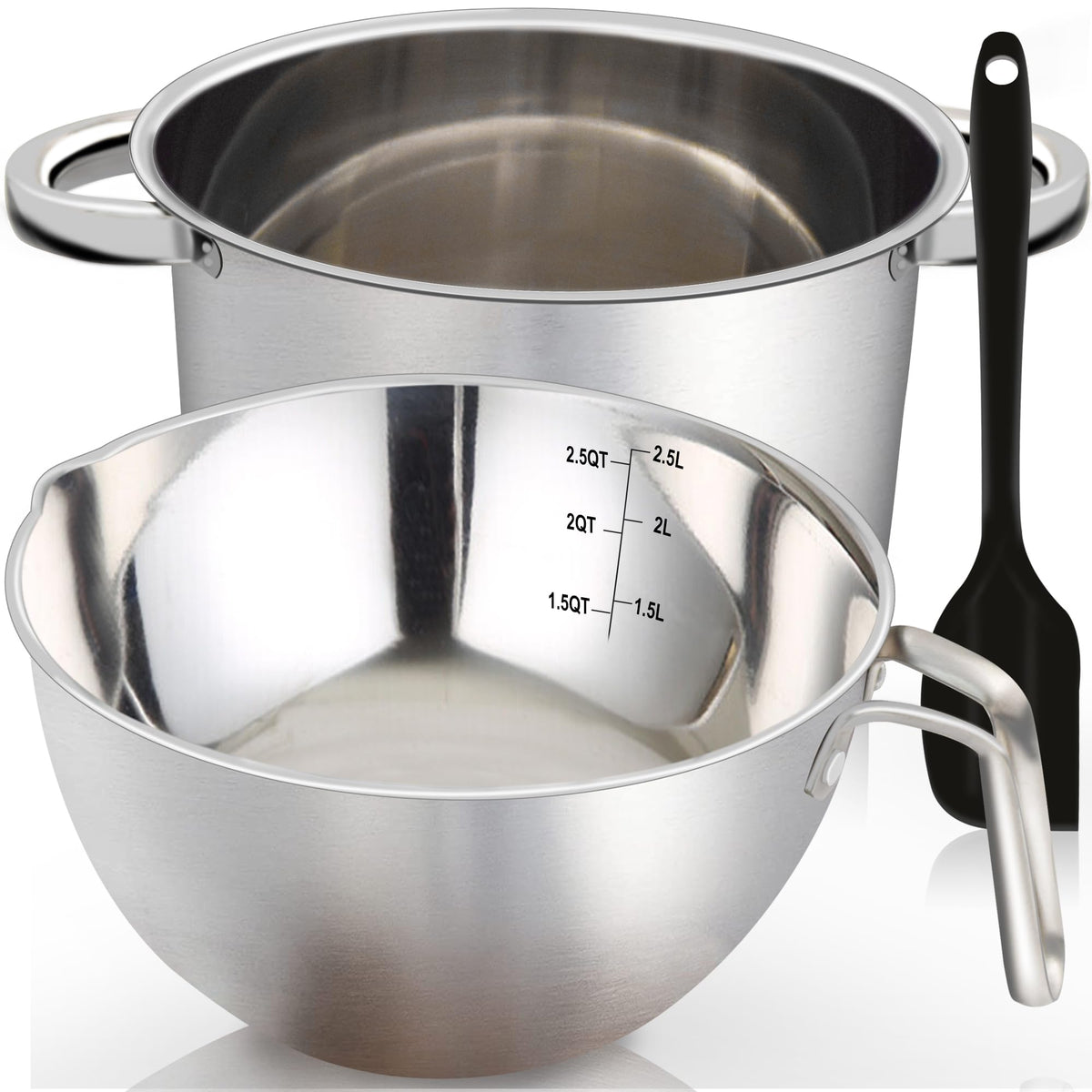 Marsheepy 2500ml mixing bowl for chocolate melting and versatile prep.