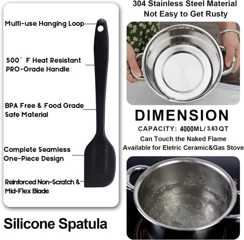 Marsheepy kitchen accessory for stirring and scraping without seams.