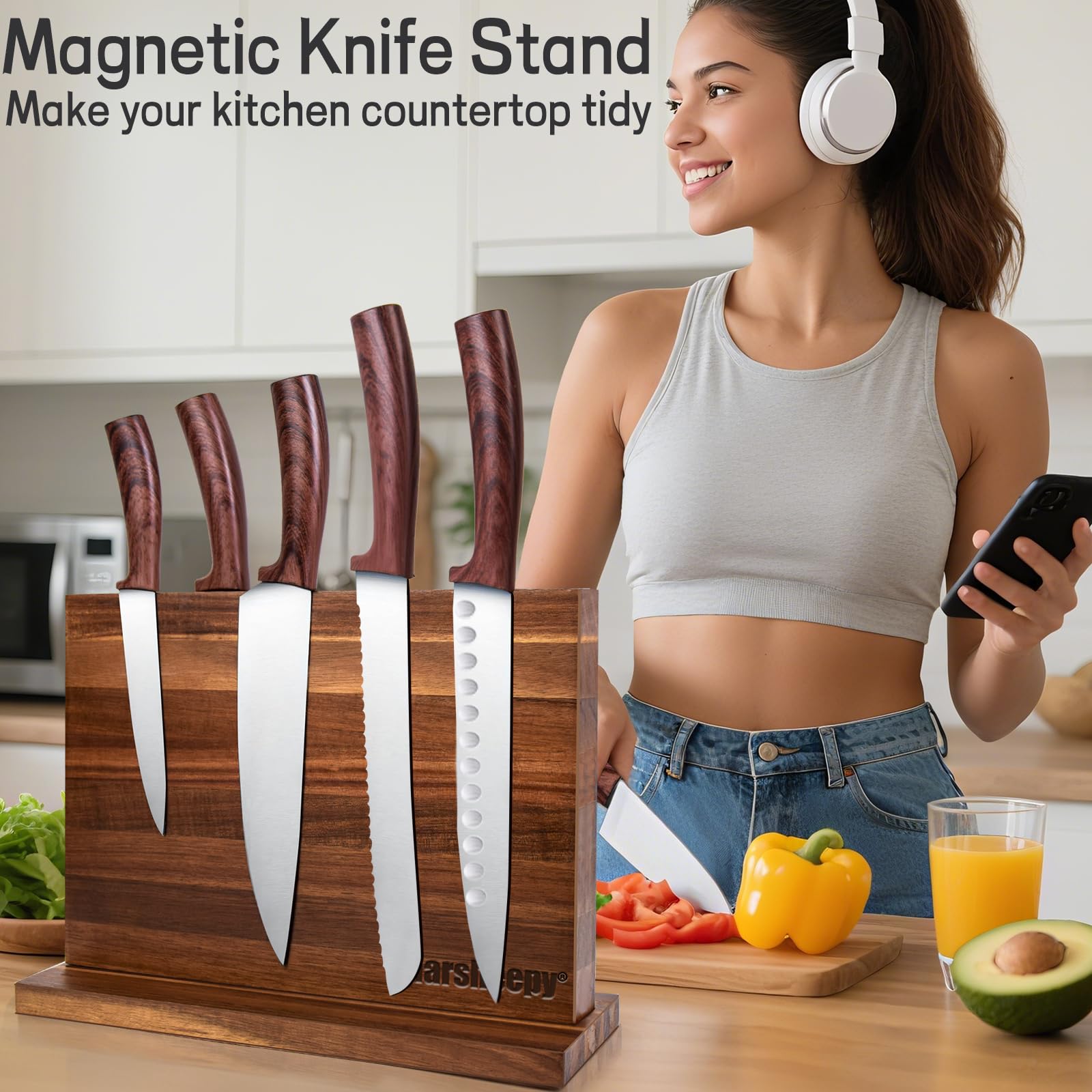 Marsheepy knife block is easy to clean with a quick wipe-down.