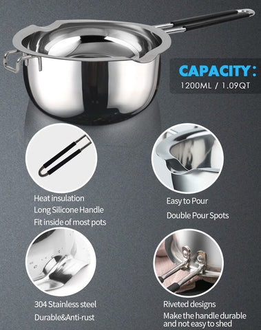 Marsheepy silicone spatula included for stirring, scraping, and easy cleanup