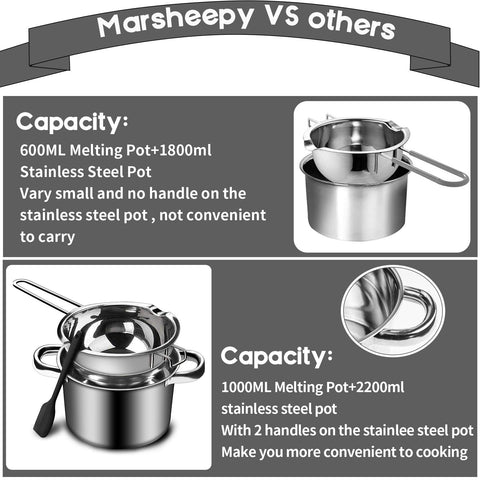 Marsheepy setup on stove shows compatibility with various heat sources.