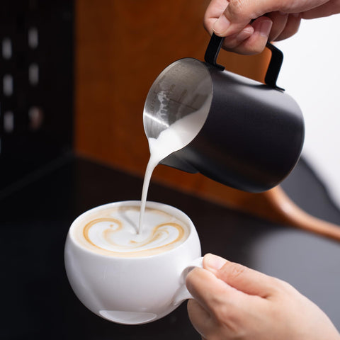 Marshine 12oz pitcher ideal for cappuccino latte art at home