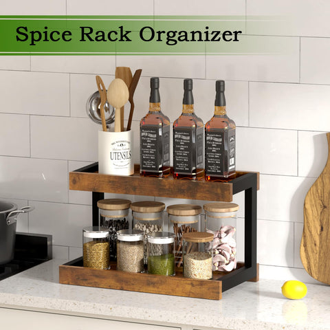 MARTY 2-Tier Spice Rack front view showing two sturdy shelves