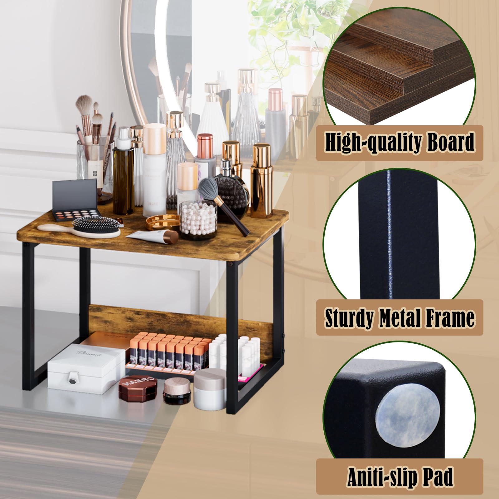 MARTY cosmetics-storage keeps makeup within easy reach.