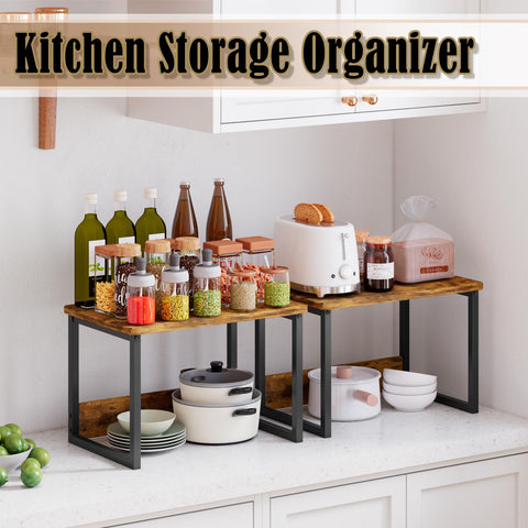 MARTY microwave-oven-rack on the organizer safely supports appliances.