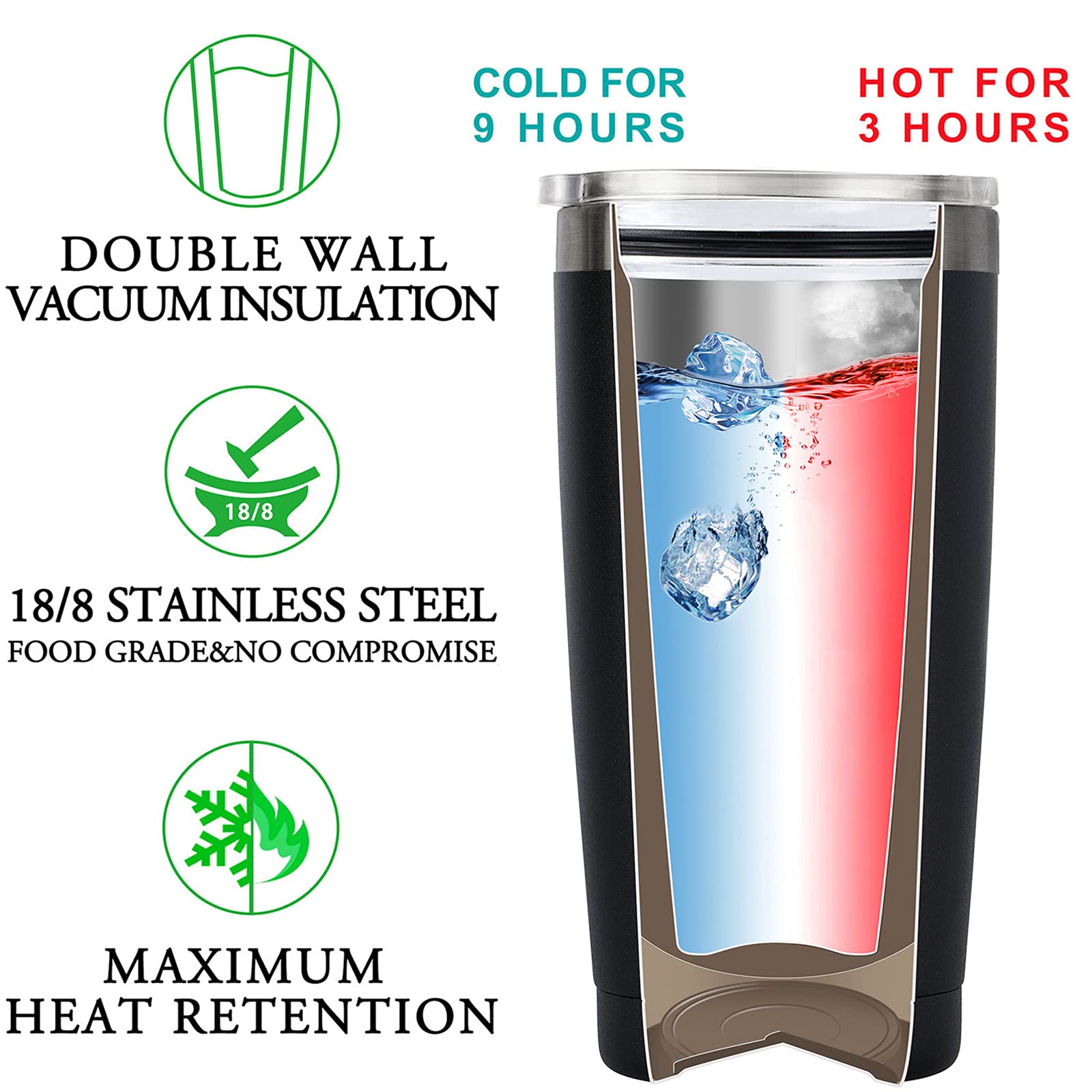 MASGALACC sweat-resistant exterior helps keep surfaces dry and comfortable.
