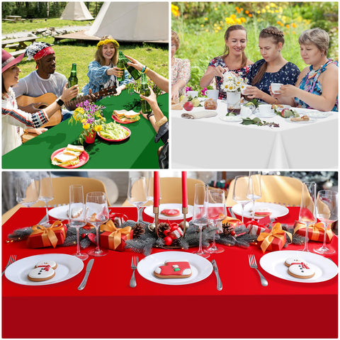 MASHAN Christmas table cover creates bright, welcoming dining visuals