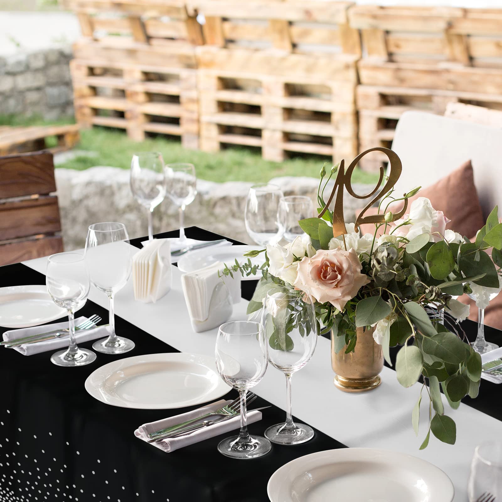 MASHAN durable satin table runner resists wrinkling for refined settings.