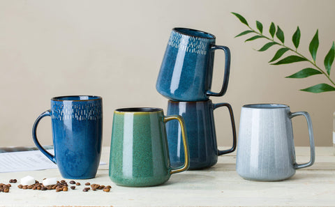 Masoline dishwasher-safe green mug for easy cleanup after drinks.