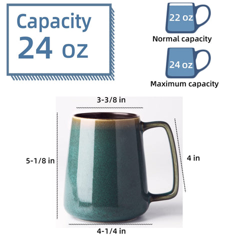 Masoline mug features a large handle for easy daily grasp.