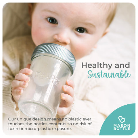 Mason Bottle plastic ring on a regular-mouth jar demonstrates broad compatibility.