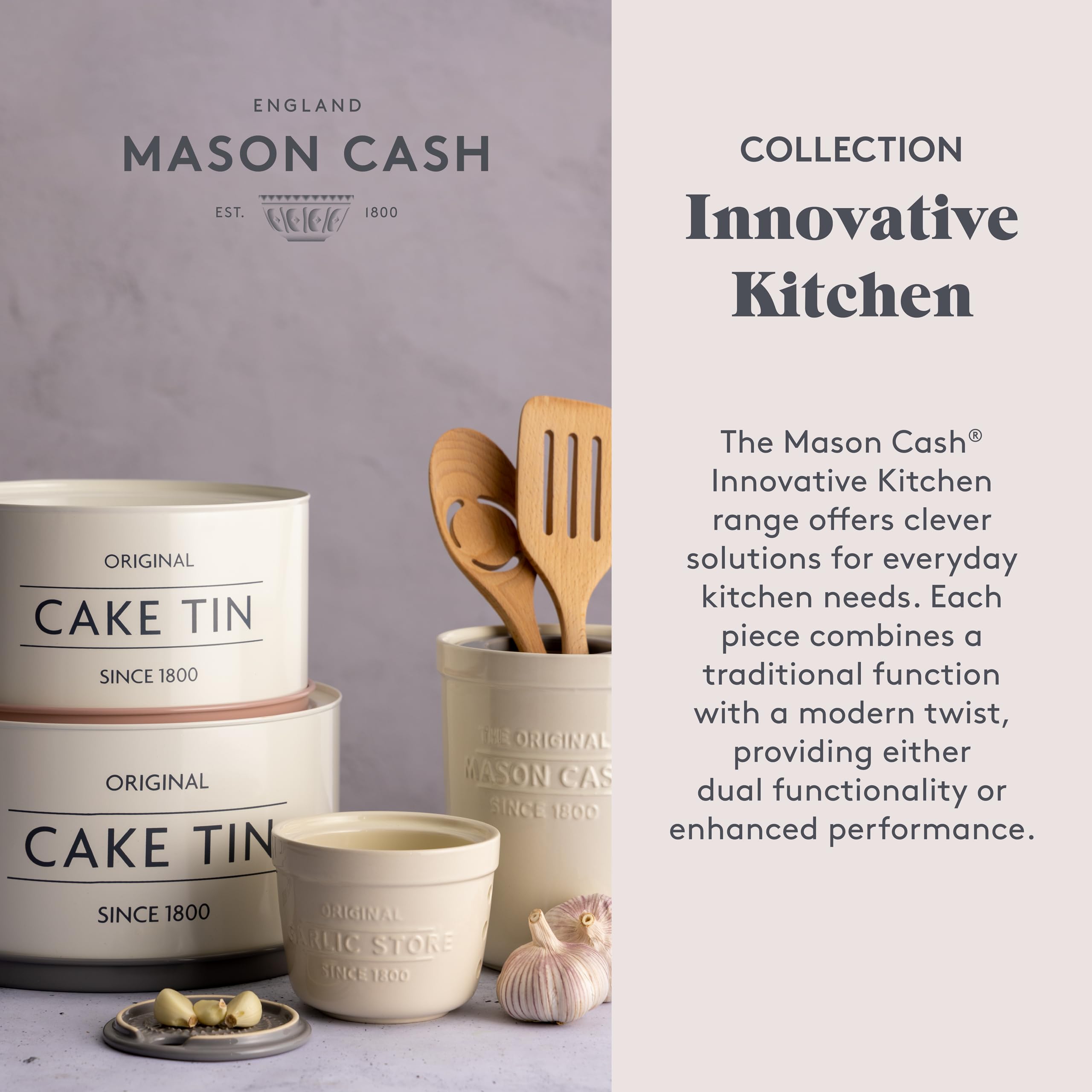 Mason Cash compact design fits spice rack or counter