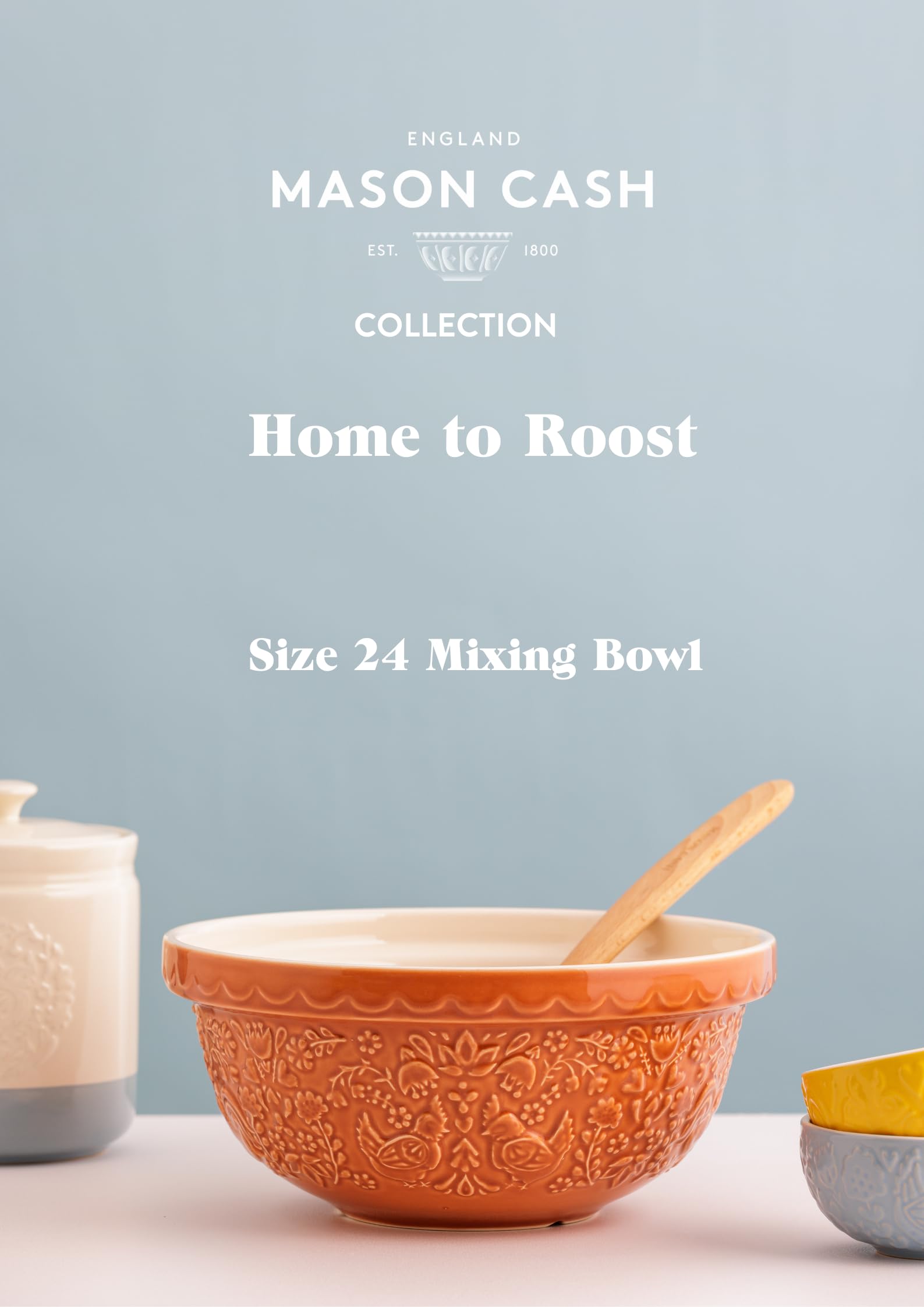Mason Cash Home to Roost 24cm bowl ideal for dough and batter mixing.