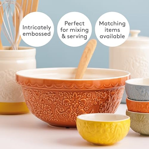 Mason Cash Home to Roost 24cm earthenware bowl crafted from durable earthenware.