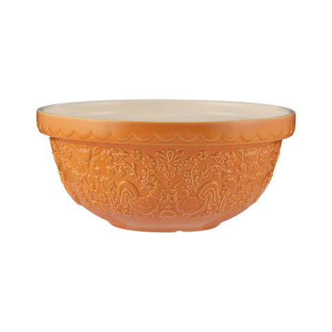 Mason Cash Home to Roost 24cm bowl with embossed hen design for rustic charm.