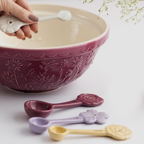 Mason Cash In the Meadow handles feature floral embossing for comfortable grip