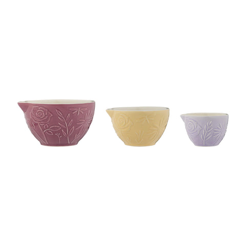 Mason Cash In The Meadow measuring cups nest for compact storage and easy access.
